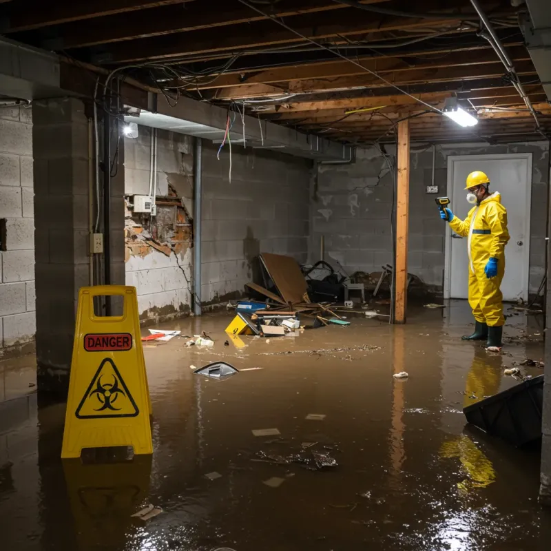 Flooded Basement Electrical Hazard in Murphy, TX Property